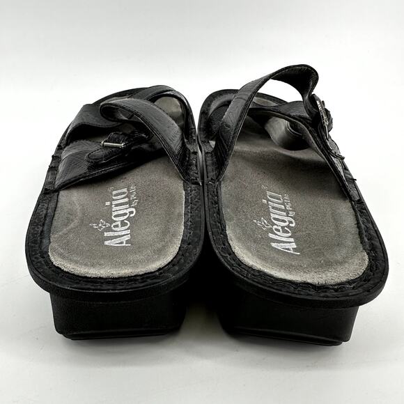 Alegria Colette Wild West Night Sandals Leather Arch Support Slip On Black 9 - Picture 6 of 8